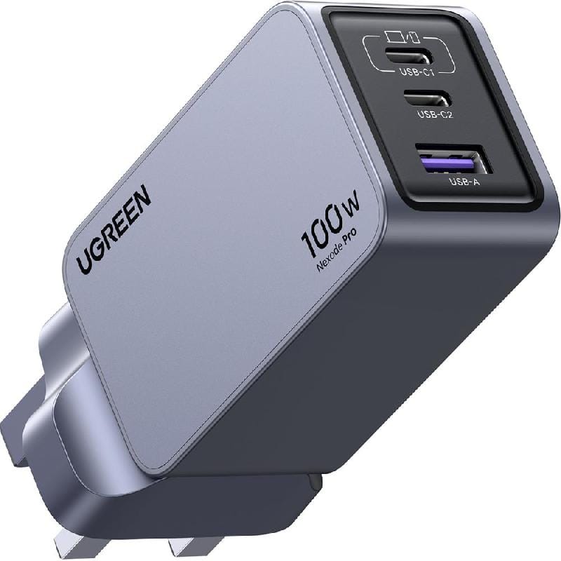 يوغرين Nexode Pro شاحن سريع بتقنية GaN منافذ ‎3‎ ‎-‎ واط ‎100‎ بقوة توصيل الطاقة | Ugreen Nexode Pro Fast Charger With GaN Ports 3 - W 100 Power Delivery