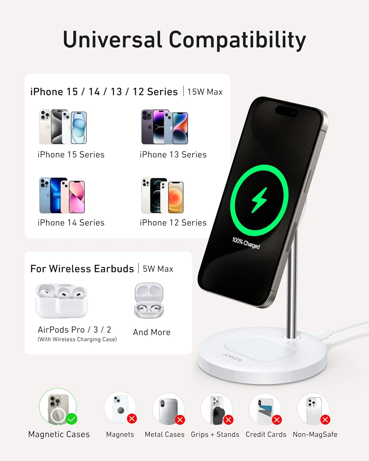 Anker MagGo 2-in-1 Charging Stand