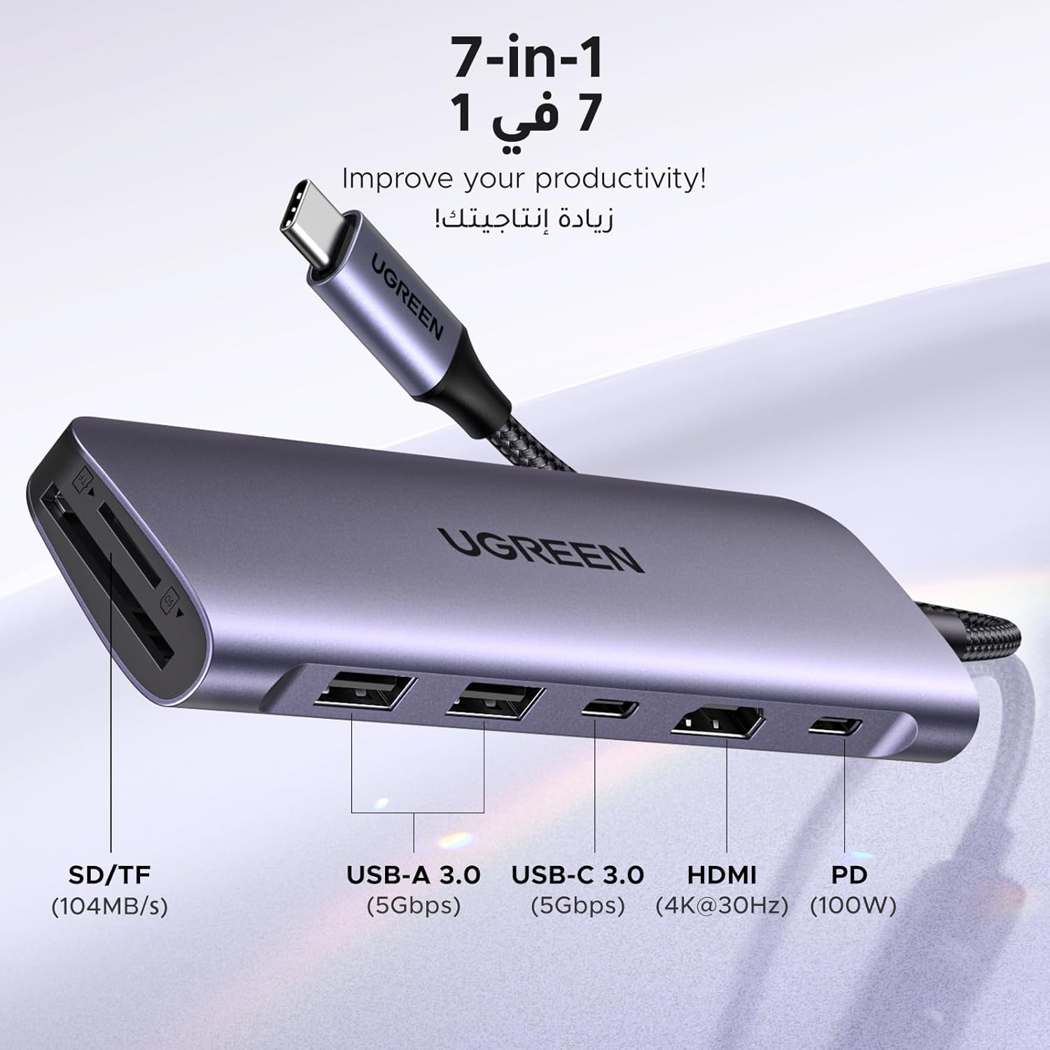 Ugreen Revodok USB-C Hub 7in1
